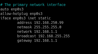 Debian Network Example